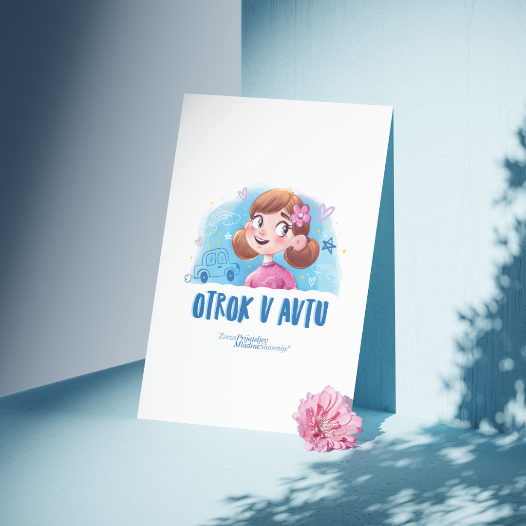 Nalepka otrok v avtu: deklica z nasmehom - slika 10