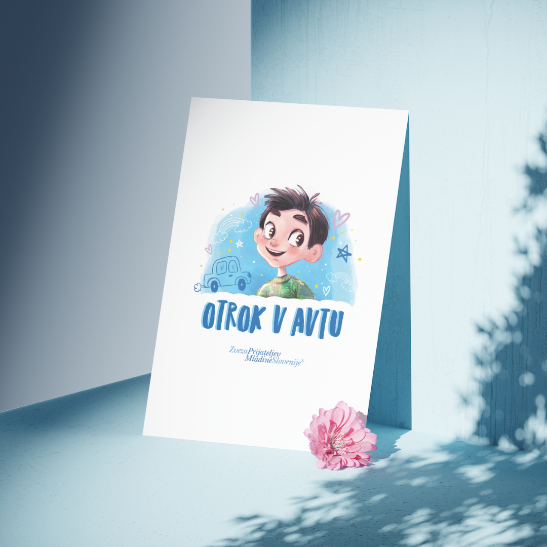 Nalepka otrok v avtu: deček z nasmehom - slika 10
